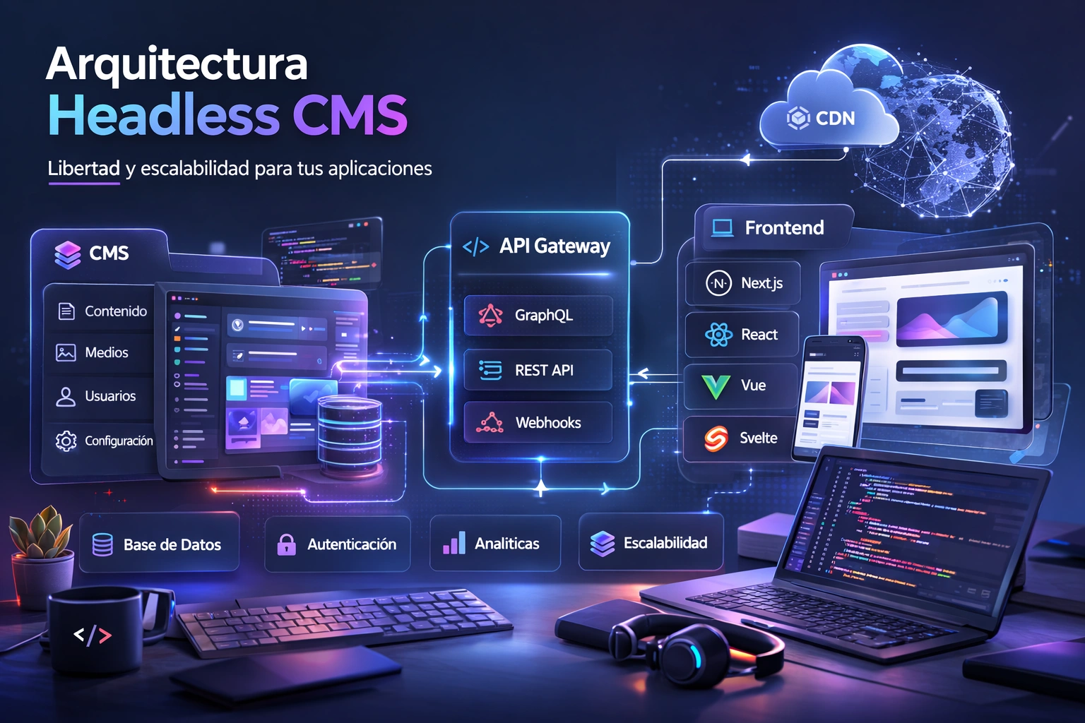 Arquitectura moderna de contenido: CMS + frontend desacoplado