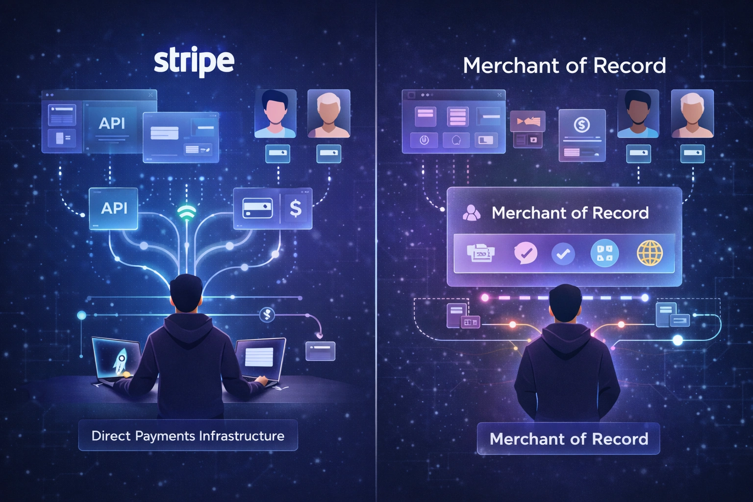 Stripe vs Merchant of Record: cuál deberías usar para vender software globalmente